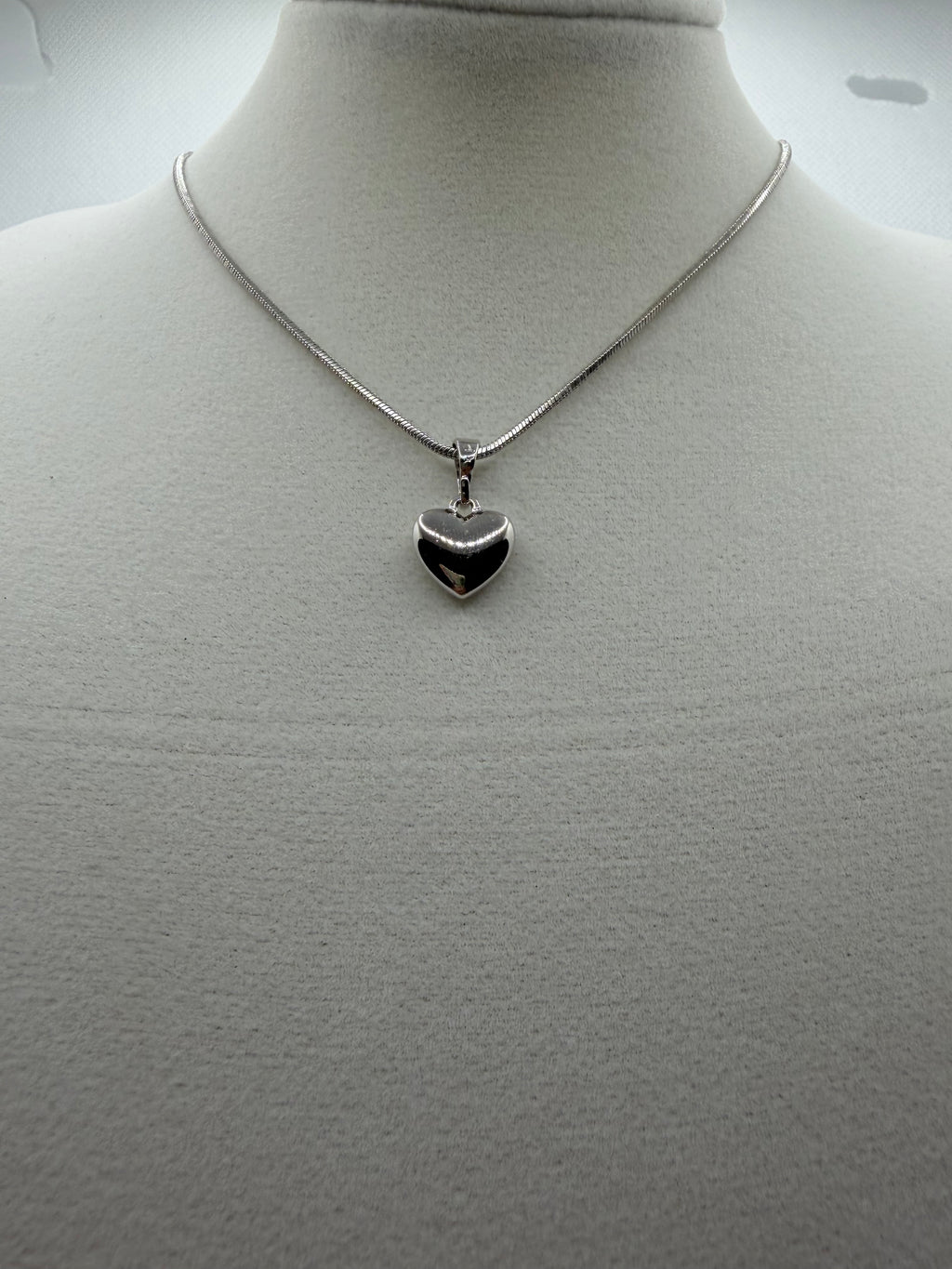 Silver Puffy Heart Pendant