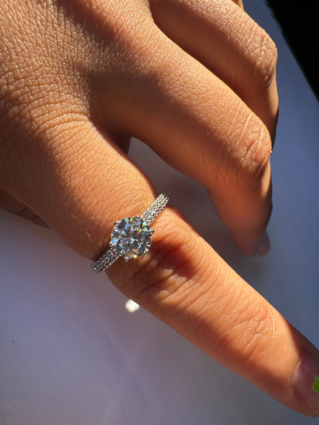 Dazzling Crystal Pavé Silver Ring
