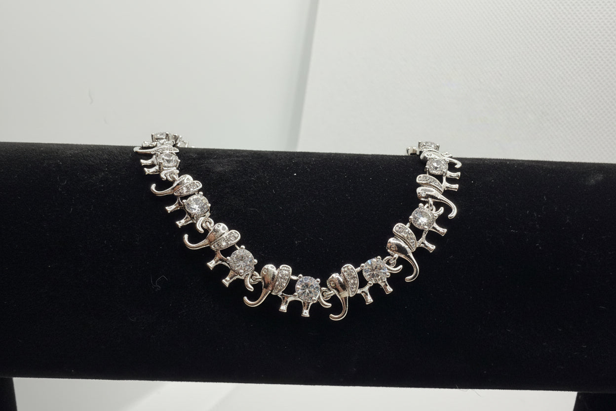 Crystal Elephant Parade Bracelet