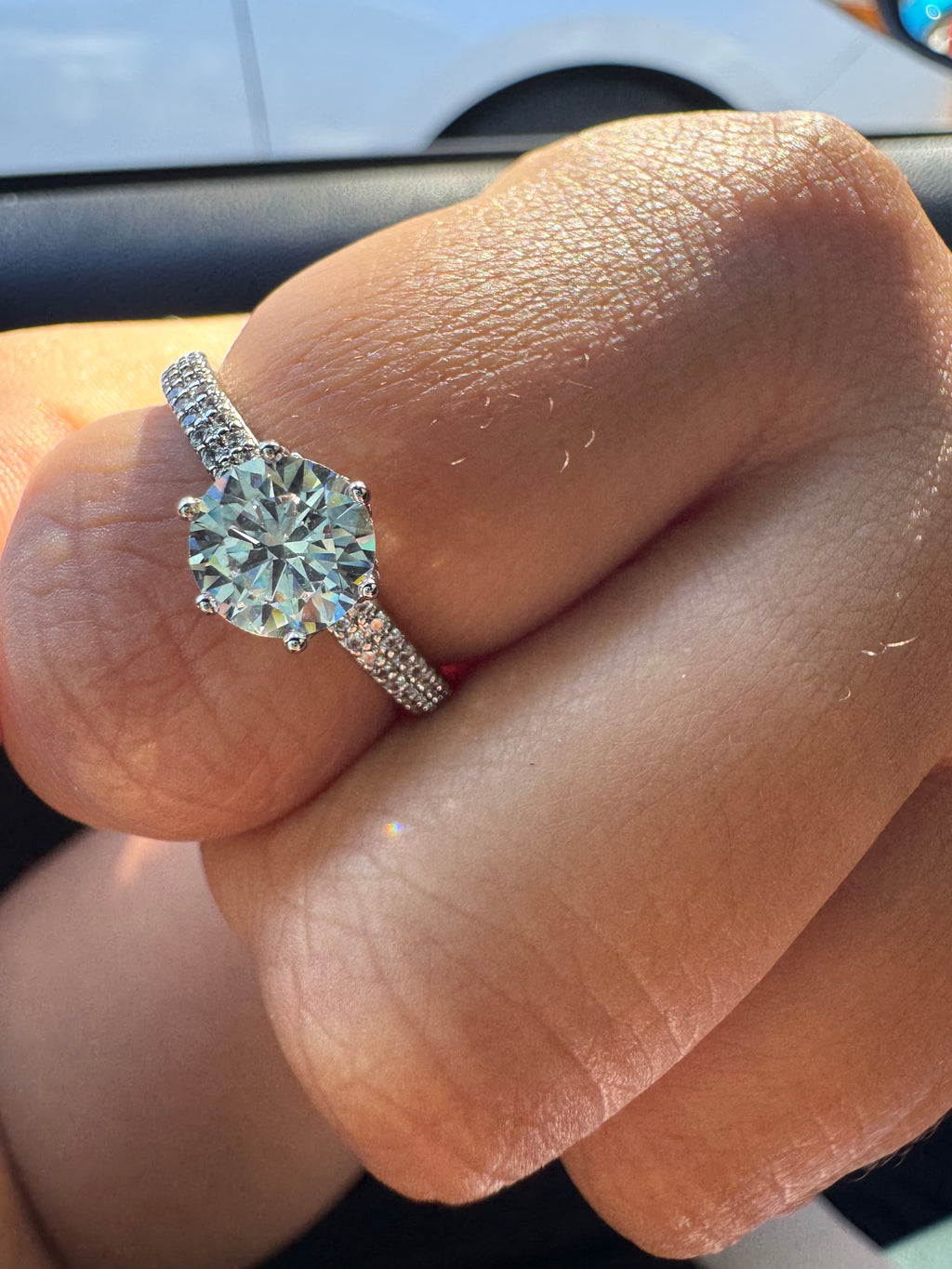 Dazzling Crystal Pavé Silver Ring