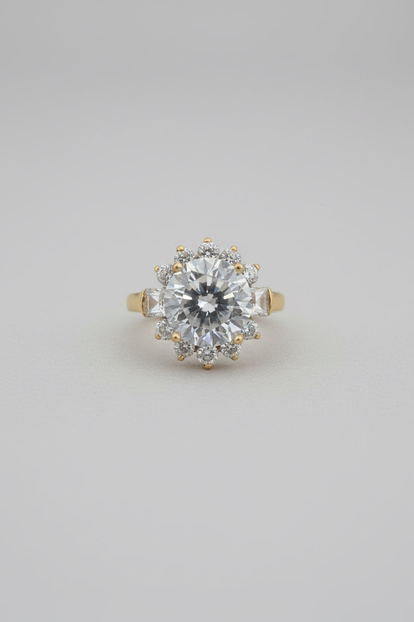 Vintage Halo Engagement Ring