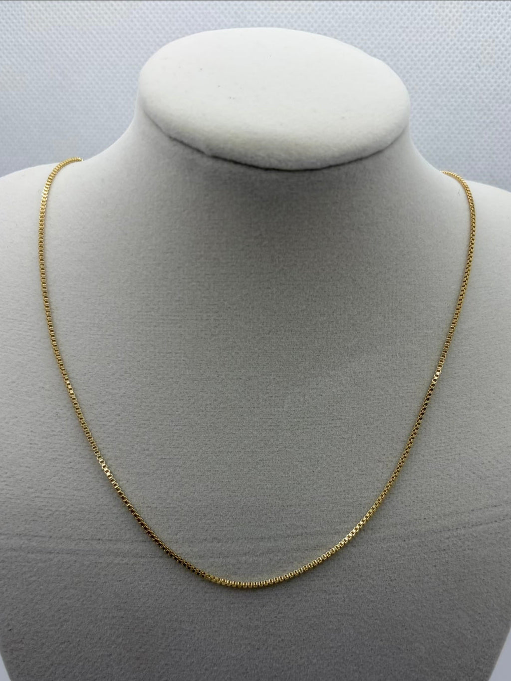 Gold Box Chain Necklace