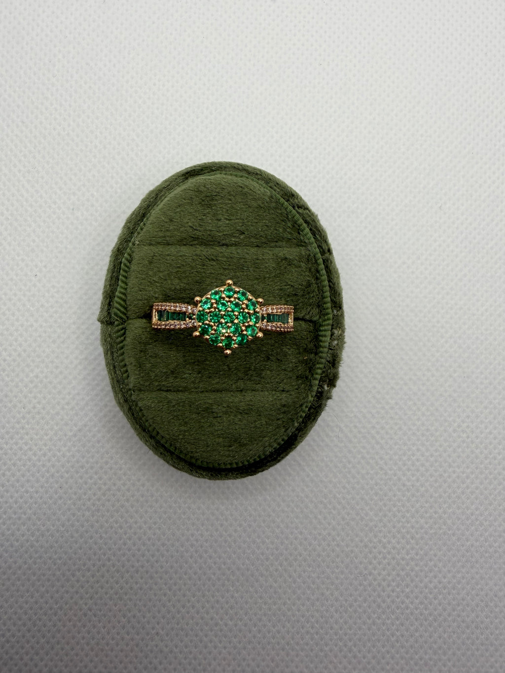 Emerald Cluster Ring