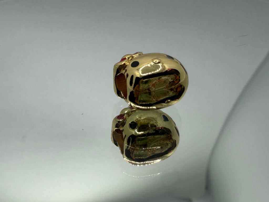 Hello Kitty Gold Charm Separator Bead - Laminated Gold