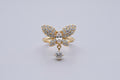 Butterfly Dangle Crystal Ring