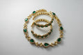 Emerald Crystal Halo Jewelry Set