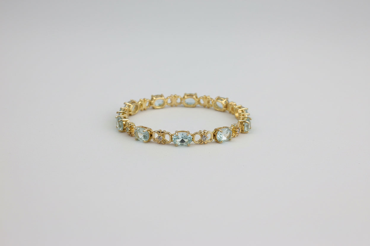 Crystal Oval Link Tennis Bracelet